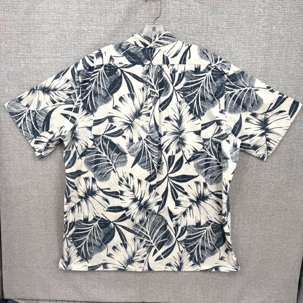 Reyn Spooner Sz 3XL Blue White Abstract Bold Frond Tribal Hawaiian Kloth Popover - Picture 3 of 13